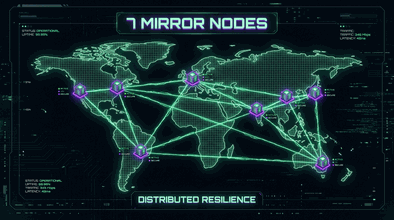 DISTRIBUTED MIRROR NETWORK - Nexus Market feature illustration