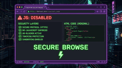 NO-JS LIGHTWEIGHT INTERFACE - Nexus Market feature illustration